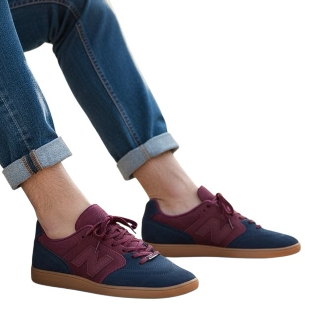 New Balance EPIC TR BLUEBERRY Suede Sneakers Mens Size 11.5 Maroon & Navy - Picture 6 of 16